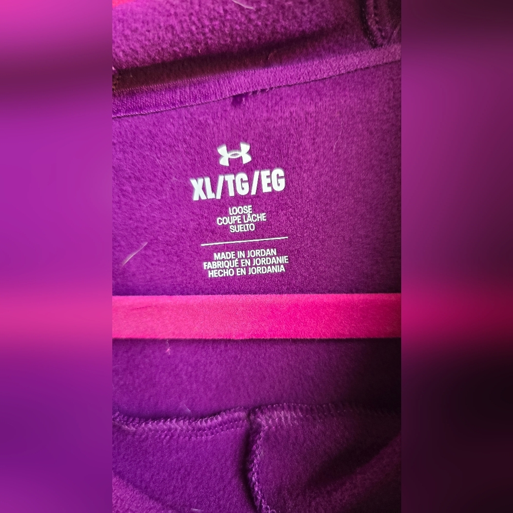 Under Armour Purple Hoodie with Logo - Picture 3 of 4